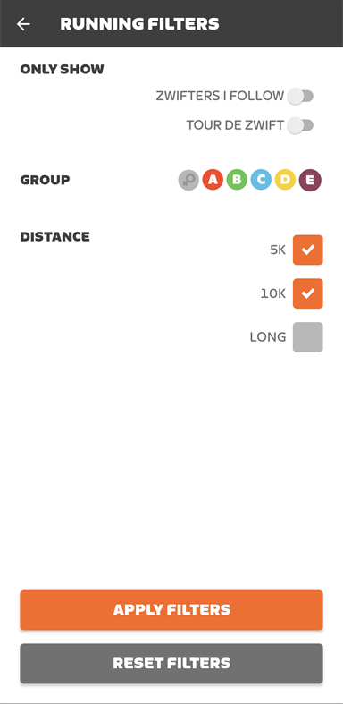 Select Apply Filters- Running Apply filters in filters popup window for running